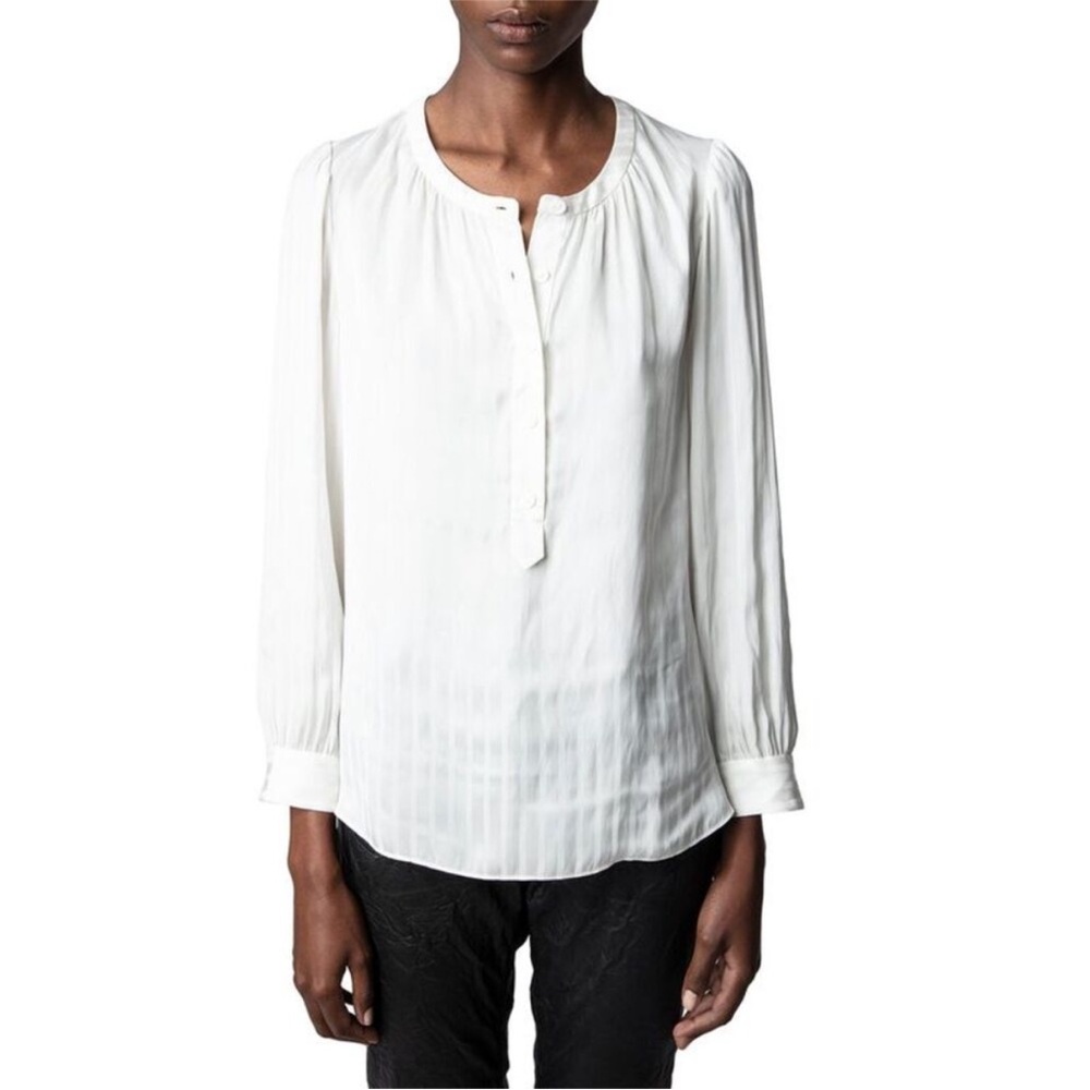 NEW ZADIG & VOLTAIRE teck satin raye in judo SMALL